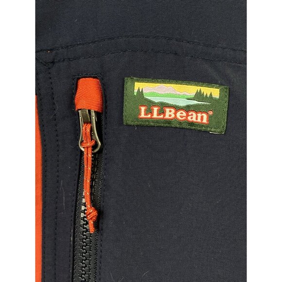 LL Bean Mountain Classic Vest Mens M Reg Orange Blue Nylon Shell Packable Zip - Picture 4 of 14